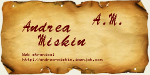 Andrea Miskin vizit kartica